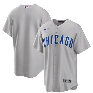 NWT Men's Chicago Cubs Nike Gray Road Replica Team Jersey Size Medium